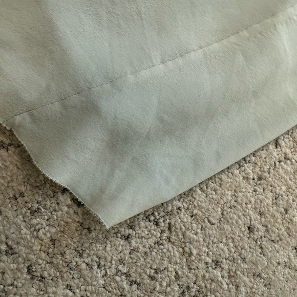 Wilfred XXS slightly oversized SILK GUV Maxi Dress in mint and cream - Picture 9 of 13